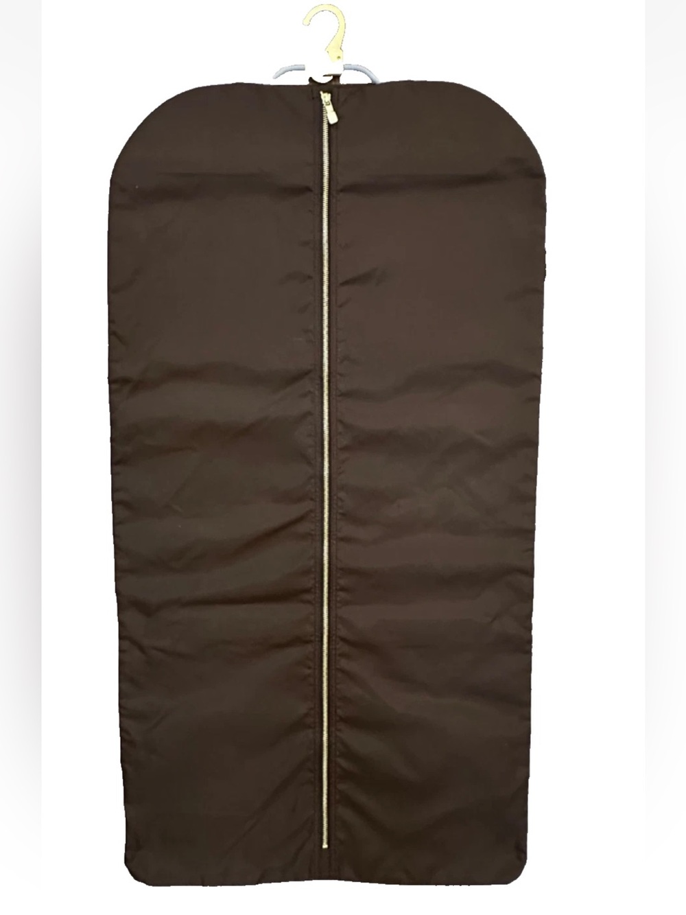 Louis Vuitton brown nylon garment bag hanger authentic 20.5” x 39”
